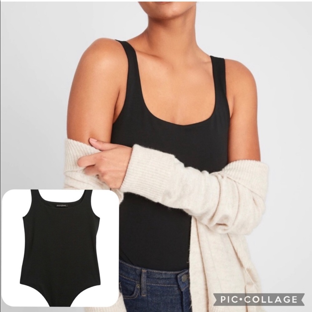 Banana Republic Black Thong Bodysuit NWOT